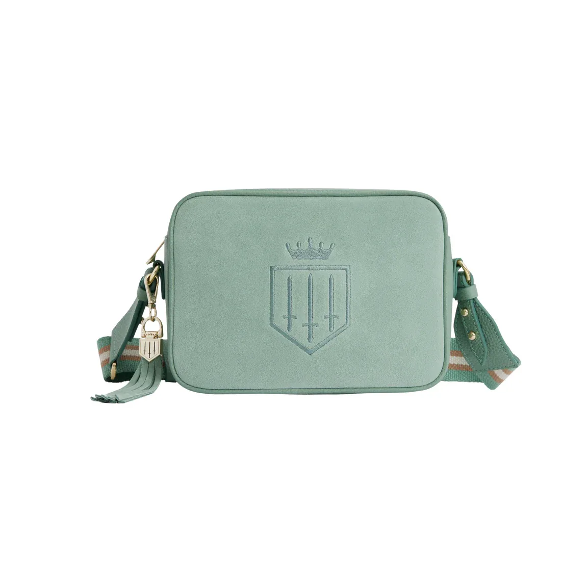 Finsbury Crossbody Handbag – Mint Suede