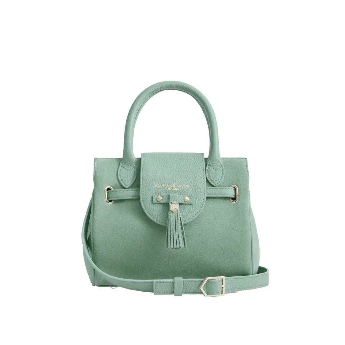 Mini Windsor Handbag – Mint Suede