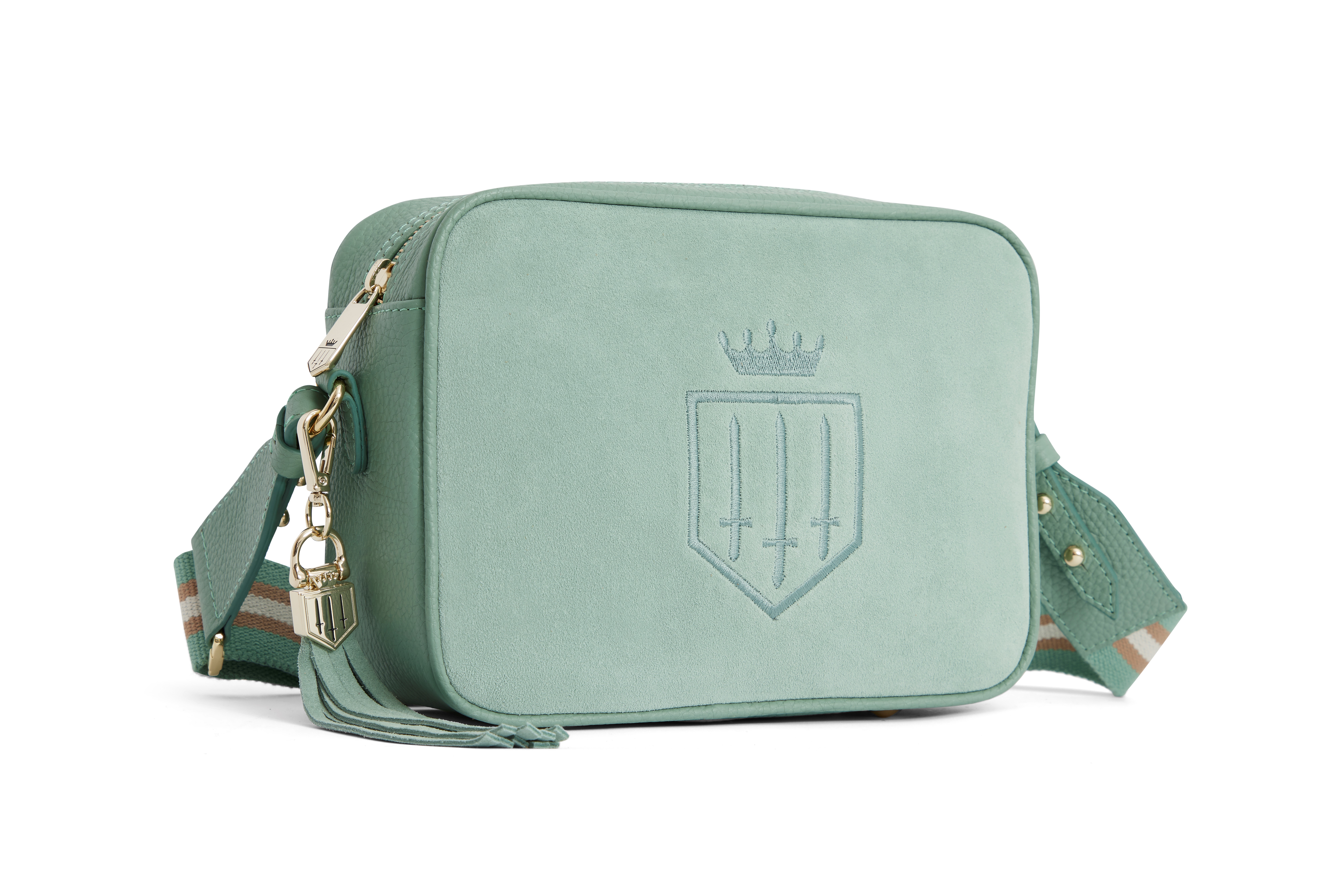 Finsbury Crossbody Handbag – Mint Suede