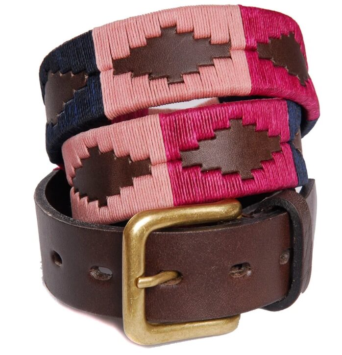 Polo Belt – Berry/Navy/Pink