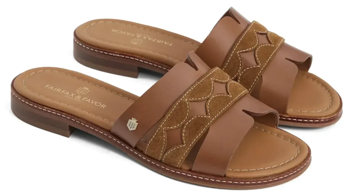 Ohio Mule Flat Sandals – Tan