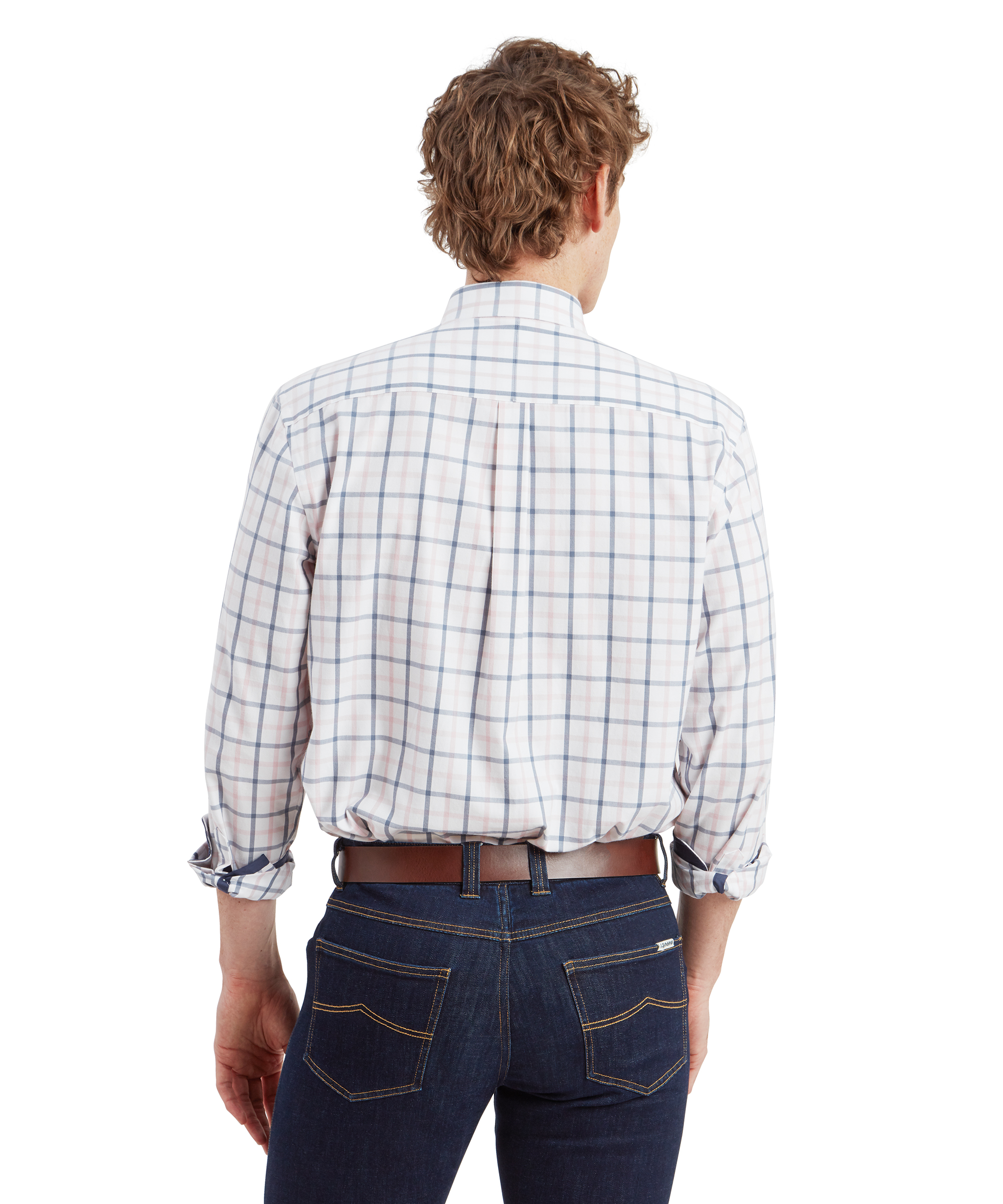 Brancaster Shirt – Stone/Blue Check