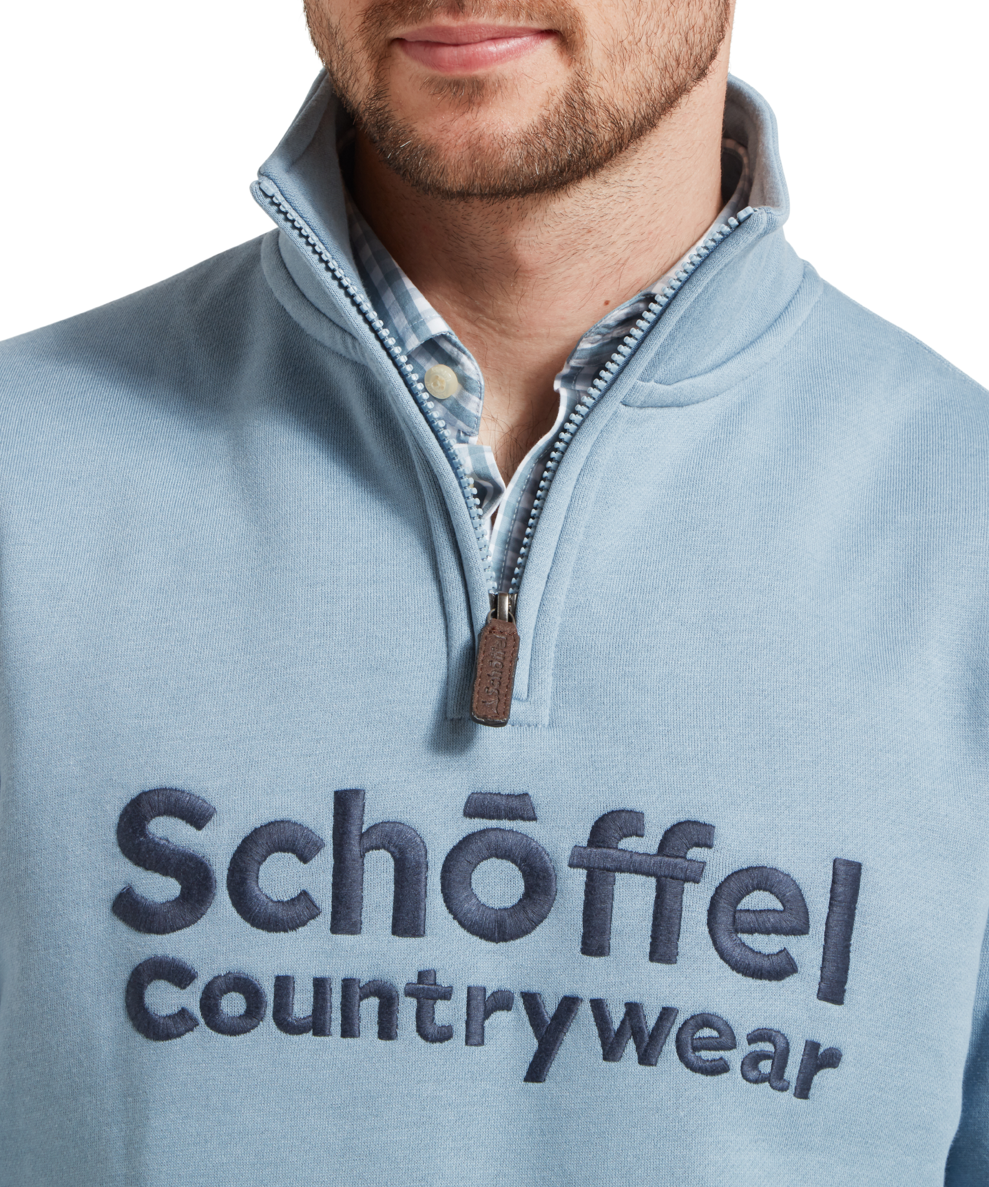 Bude 1/4 Zip Sweatshirt – Pigeon Blue