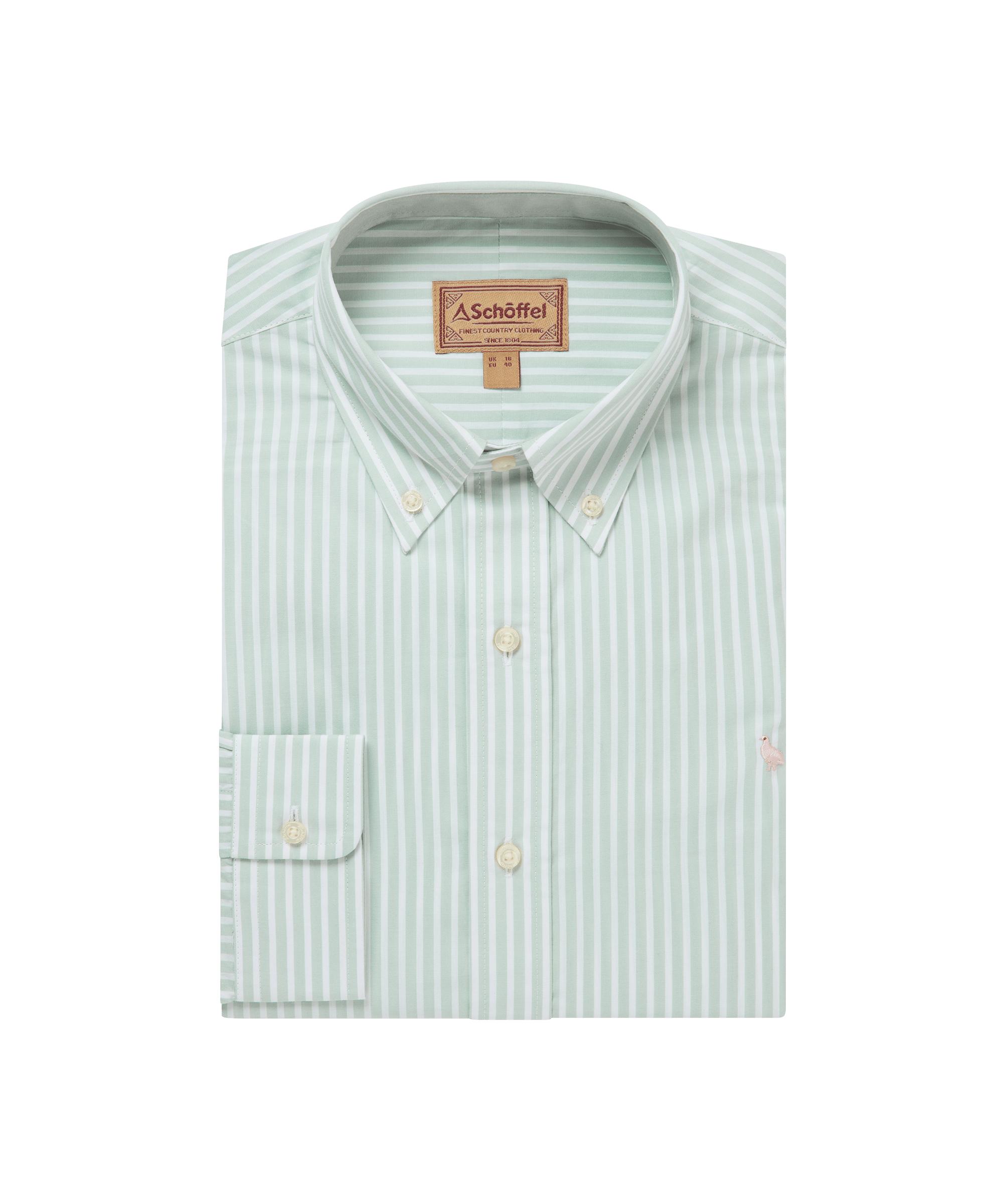 Holme Striped Shirt – Aqua Sage