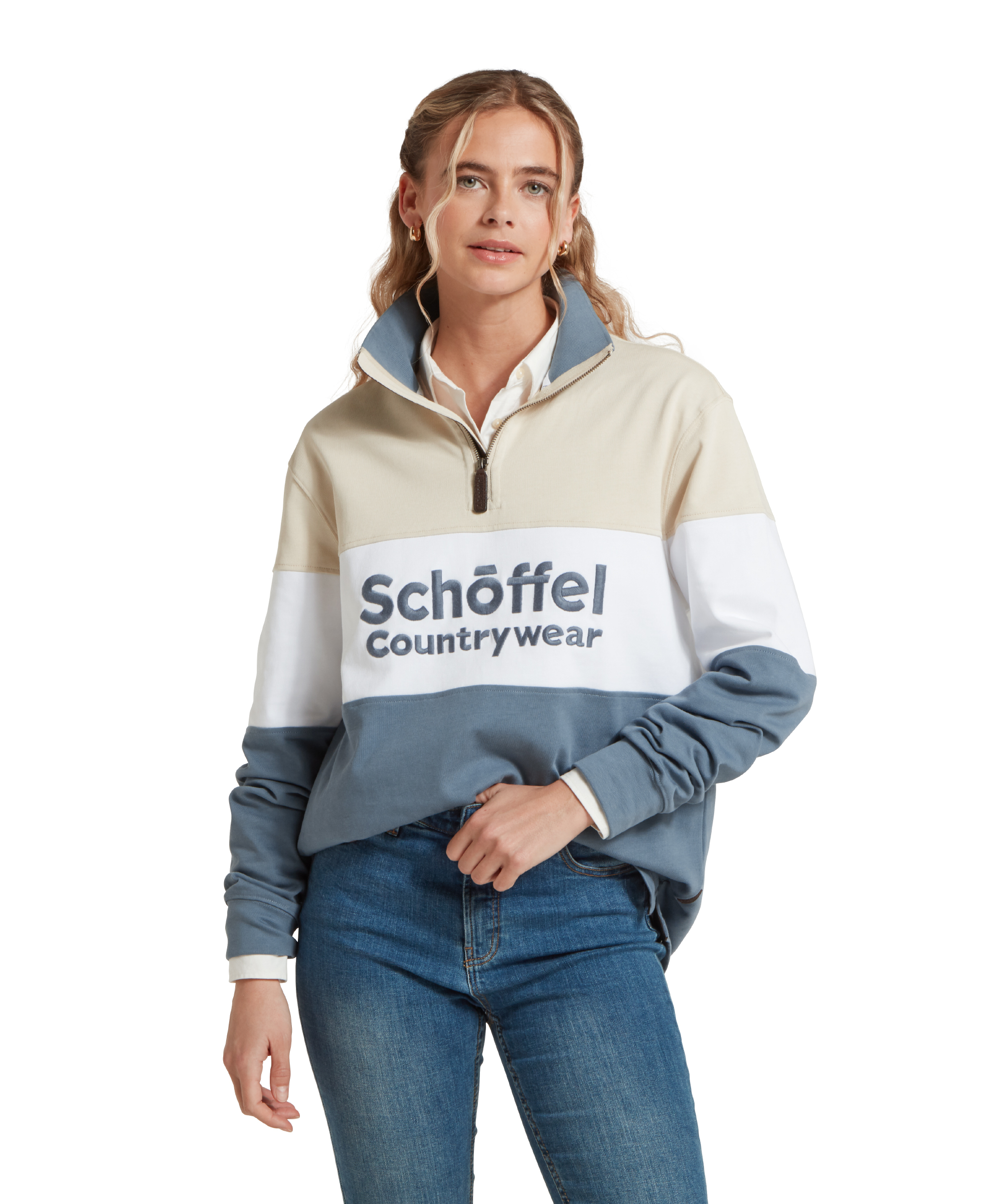 Exeter 1/4 Zip Sweatshirt – Stone