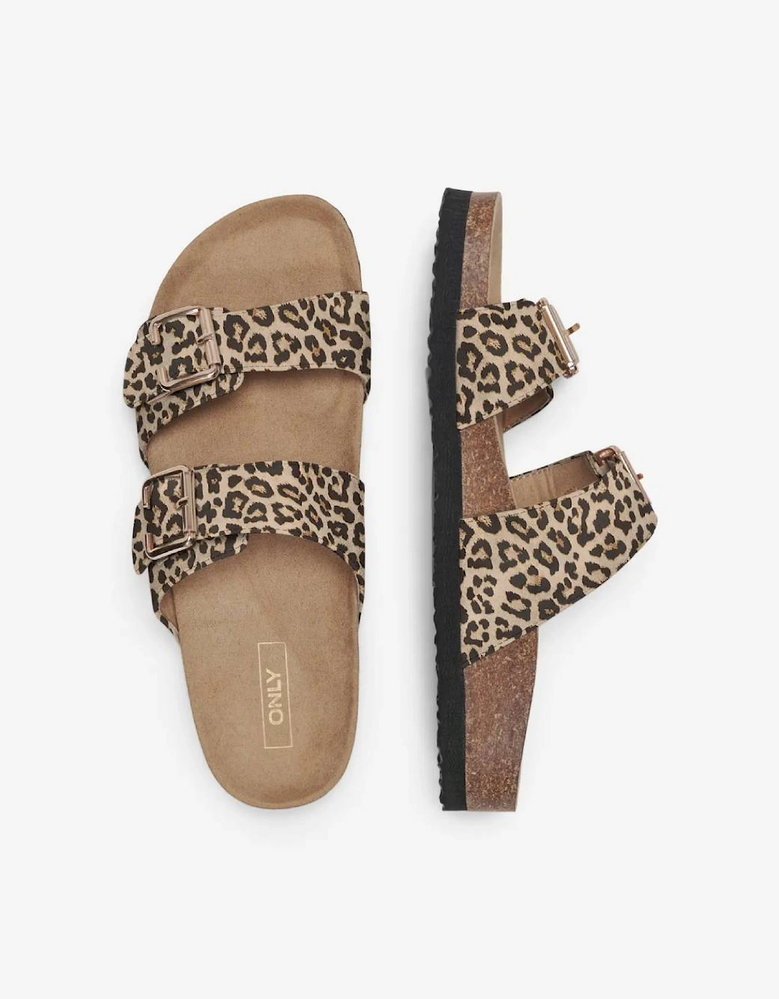 Maxi Buckle Sandals – Leopard
