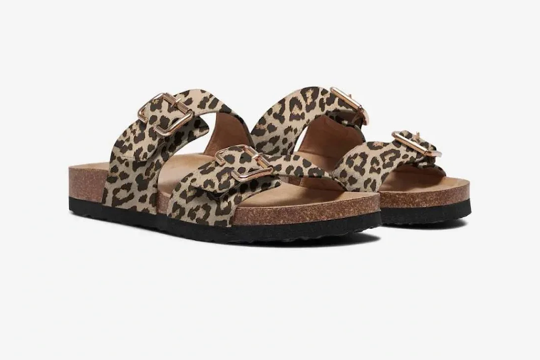 Maxi Buckle Sandals – Leopard