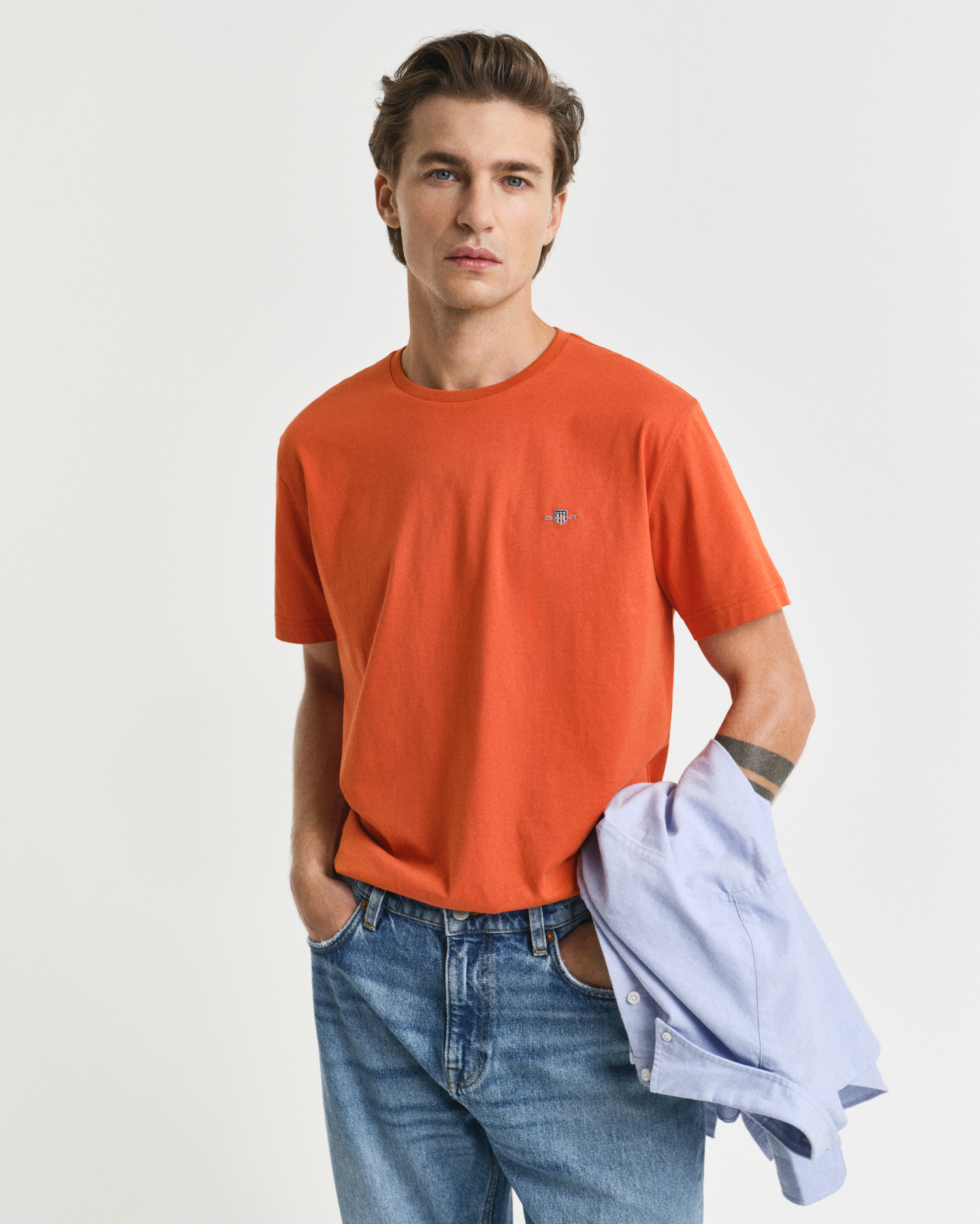 Regular Fit Shield T-Shirt – Deep Orange