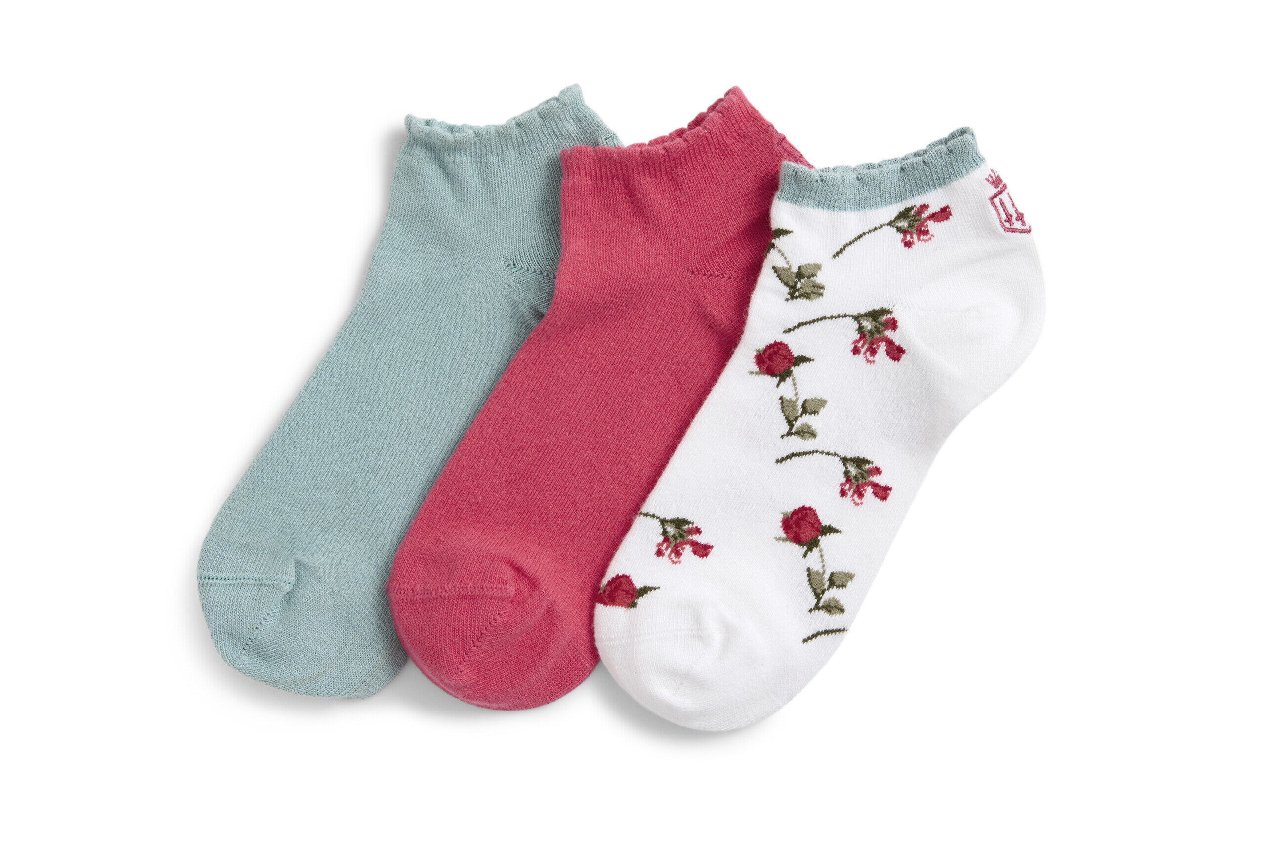 Signature Trainer Socks – Floral/Mint/Cherry