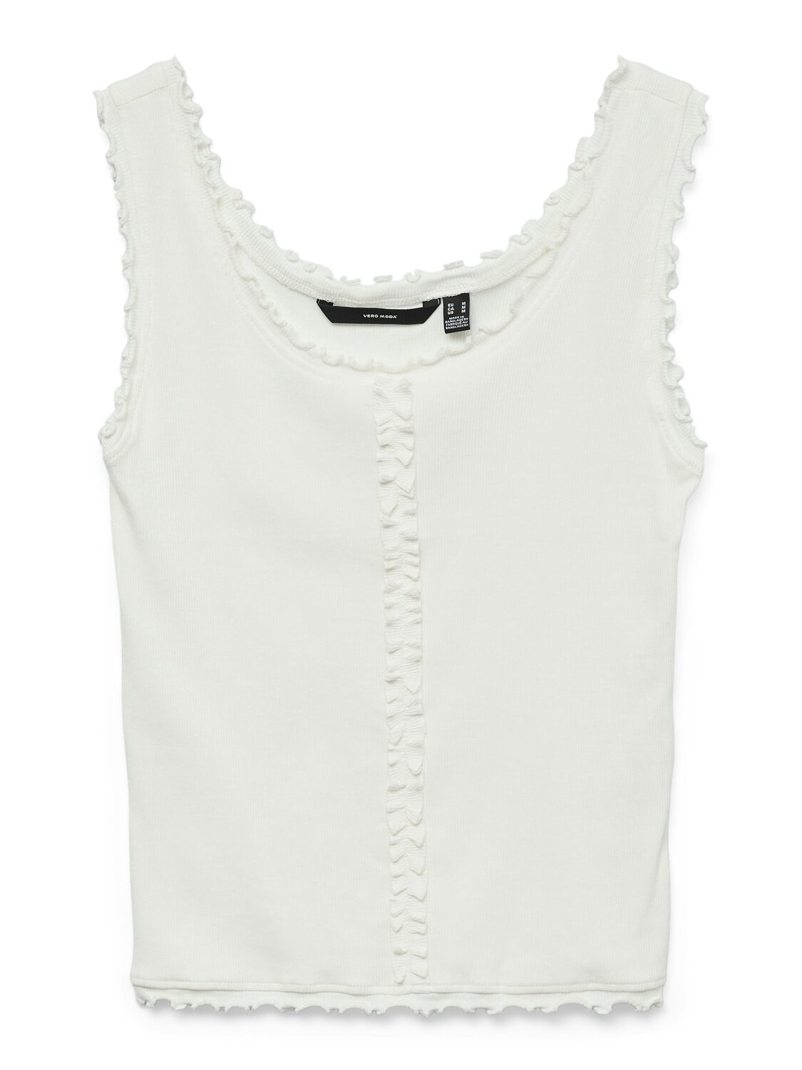 Tinna Frill Trim Vest – Snow White