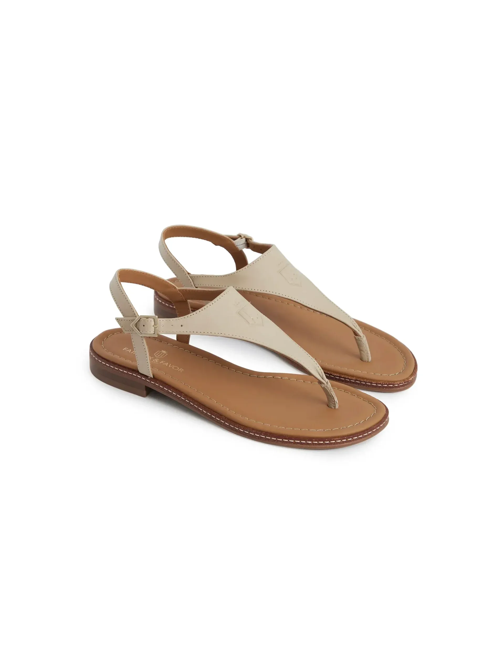 Vienna Leather Sandals – Stone