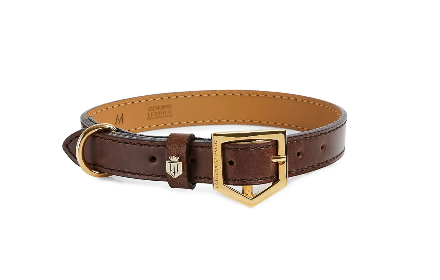 Fitzroy Leather Dog Collar – Mahogany Size L