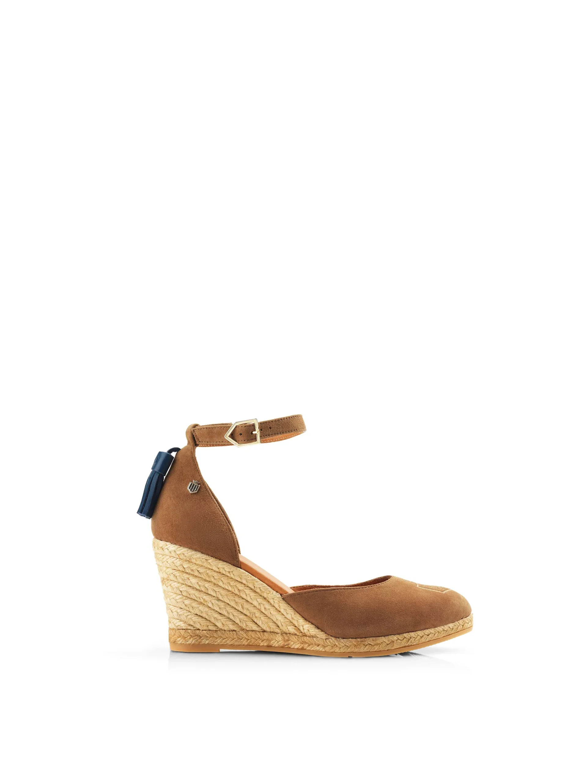 Monaco Wedge Espadrilles – Tan Suede