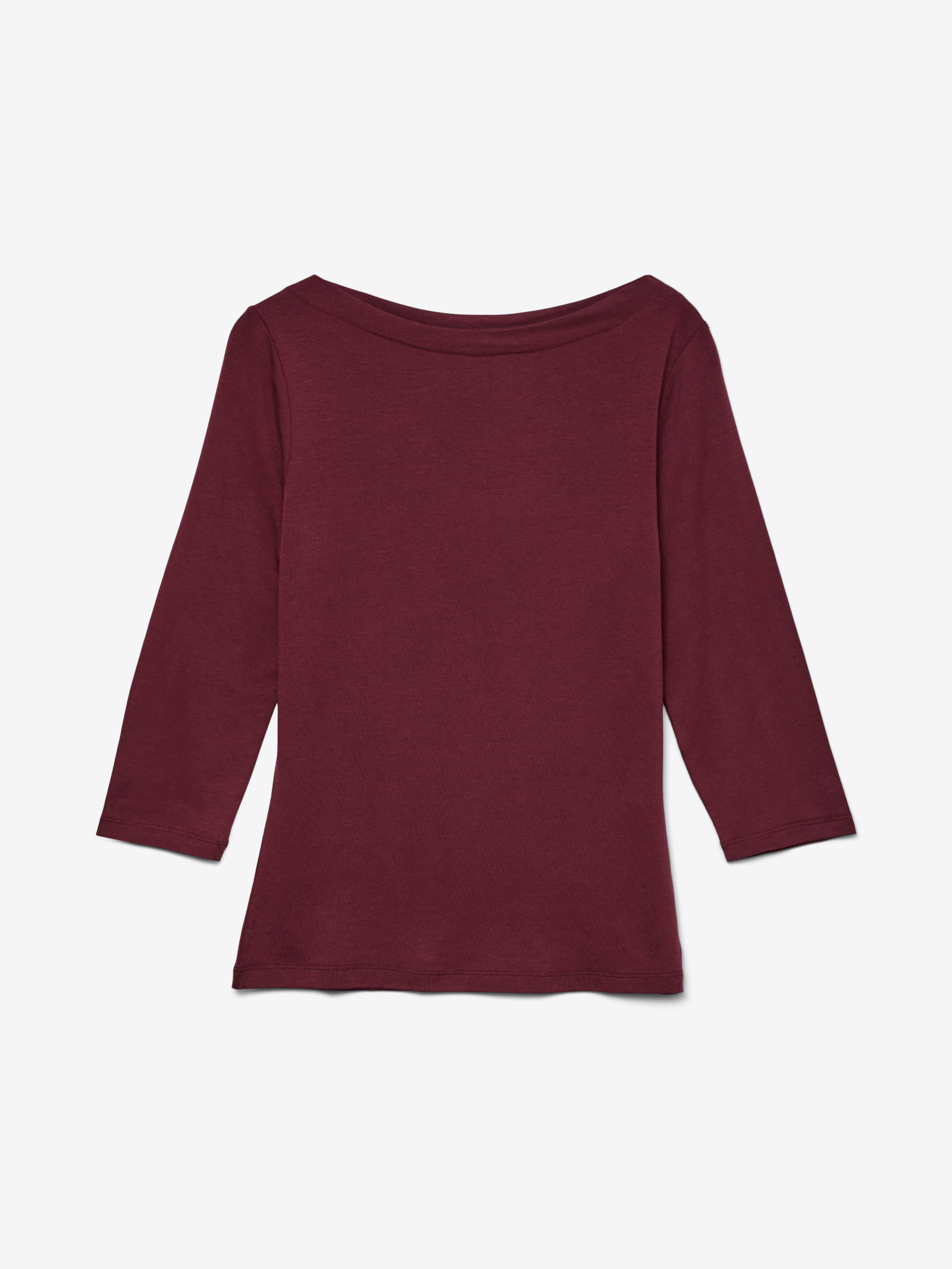 Panda 3/4 Sleeve Top – Wine