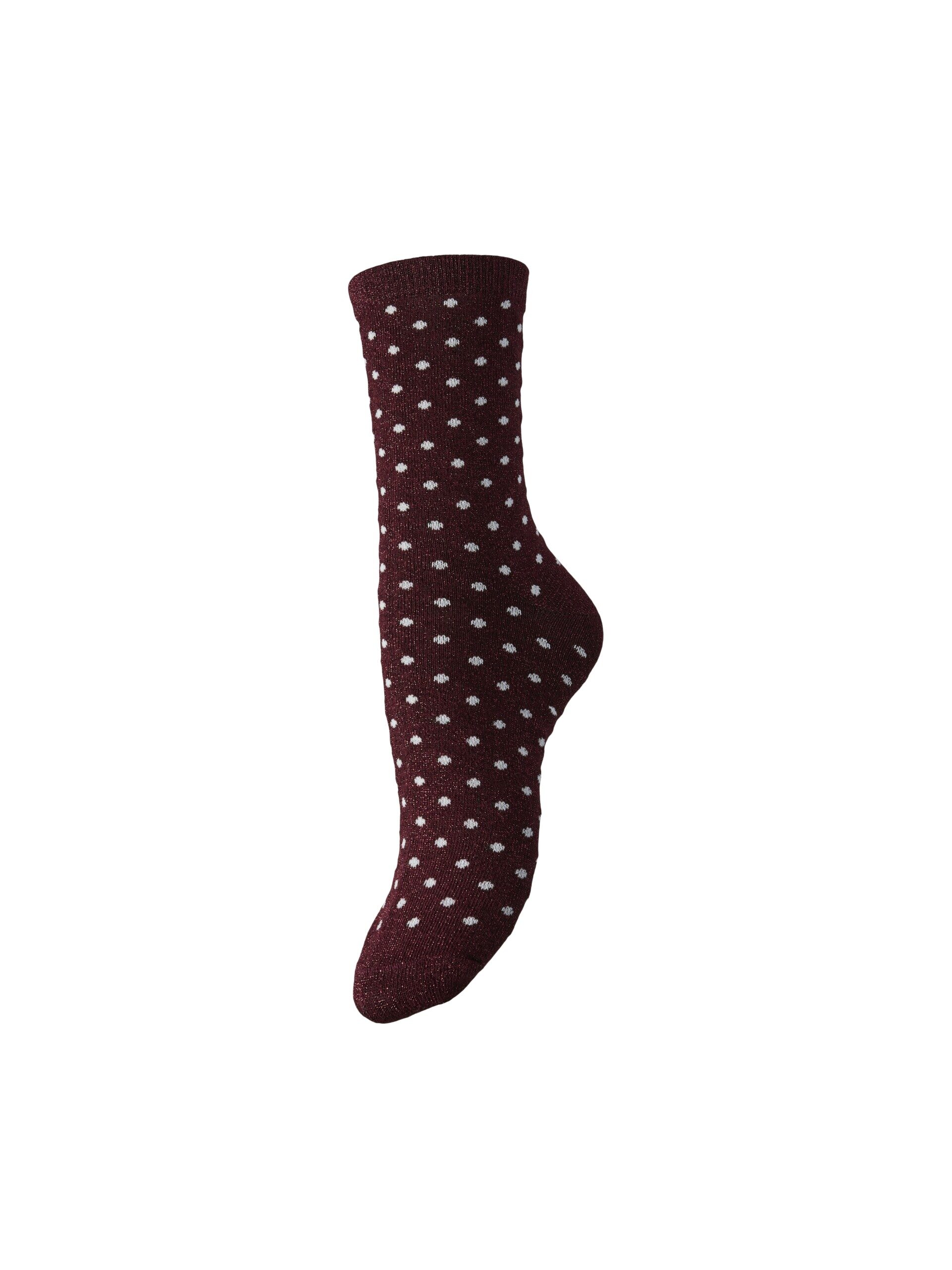 Sebby Glitter Socks – Tawny Port