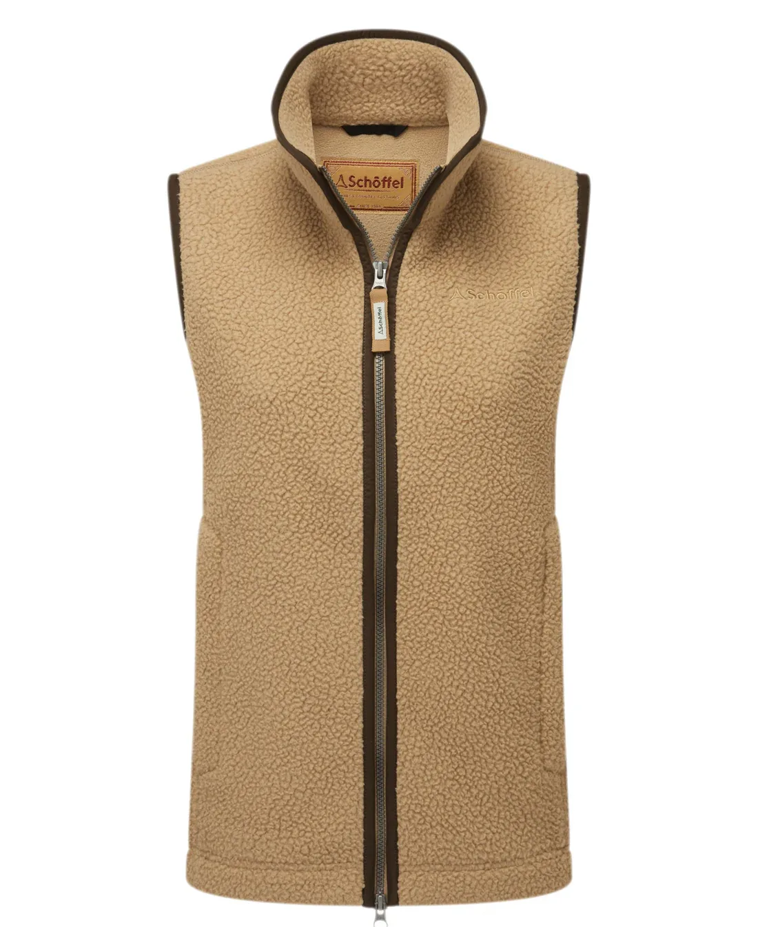 Lyndon Retro Fleece Gilet – Tan