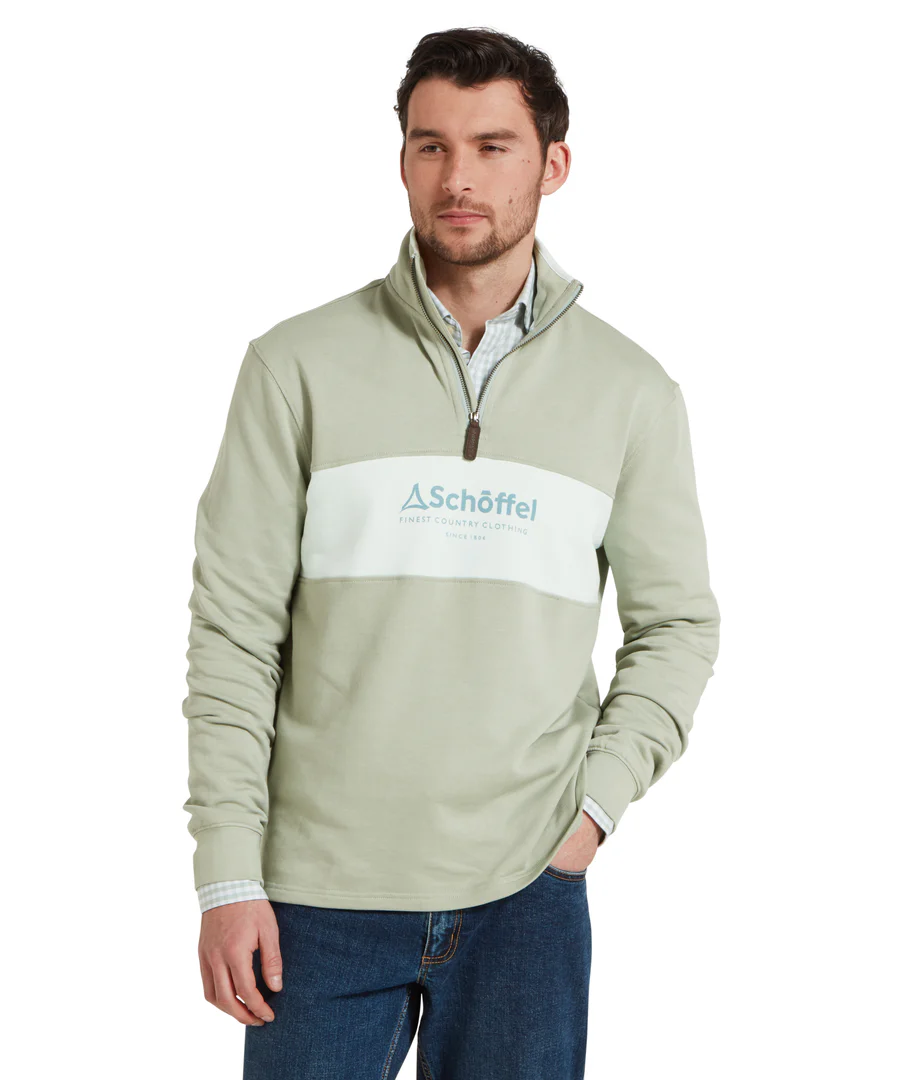 Trencrom Quarter Zip- Aqua Grey/Blue Water