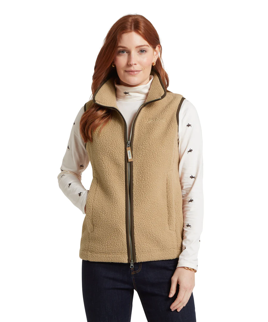 Lyndon Retro Fleece Gilet – Tan